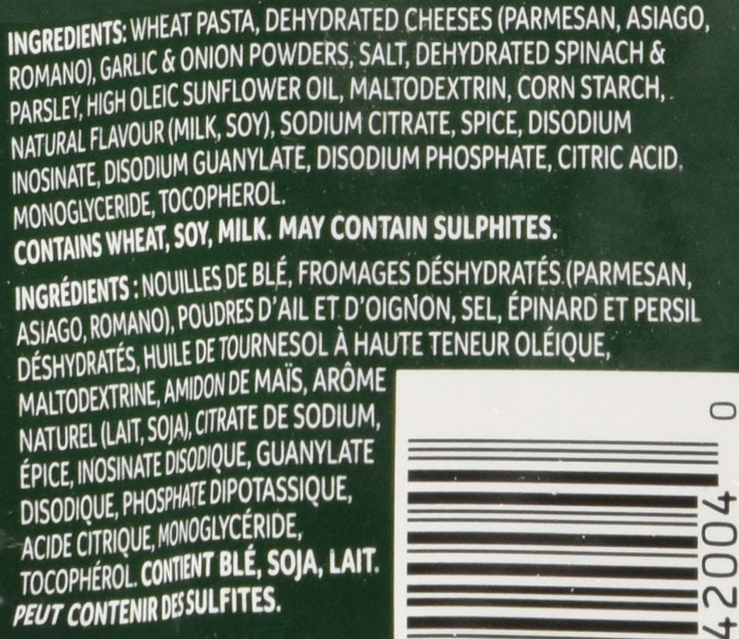 Knorr Sidekicks, Cheesy Spinach Dip Pasta, Side Dishes, 116g/4.1oz, 8ct, {Imported from Canada}